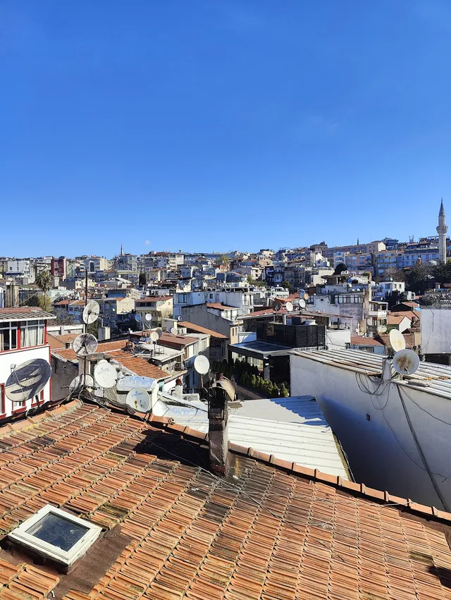 Terastan eski İstanbul çatıları