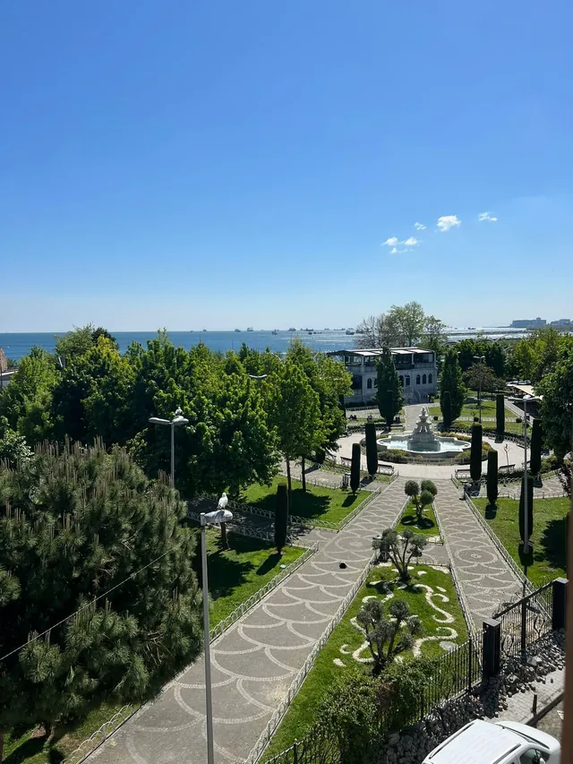 Parktan denize uzanan manzara